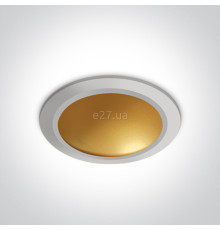 Стельовий світильник One Light 10116FD/W/BS The Dark Light Dome Reflector Die cast, 16 Вт, 800 лм, 3000K