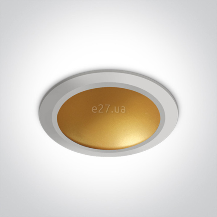 Стельовий світильник One Light 10116FD/W/BS The Dark Light Dome Reflector Die cast, 16 Вт, 800 лм, 3000K · One Light · one-light-10116fd-w-bs