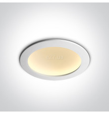 Стельовий світильник One Light 10116FD/W/W The Dark Light Dome Reflector Die cast, 16 Вт, 1150 лм, 3000K