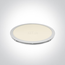Стельовий світильник One Light 10140F/W/W The 40-48W Round Recessed Panels Die Cast, 40 Вт, 2520 лм, 3000K · One Light · one-light-10140f-w-w