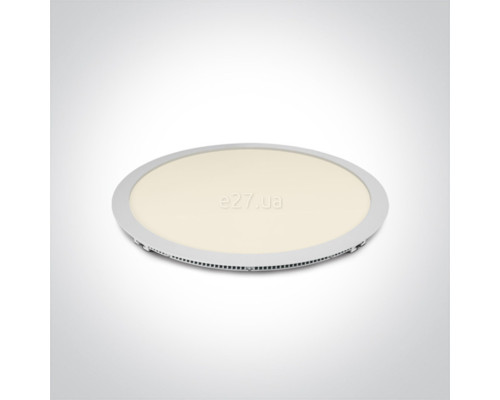 Стельовий світильник One Light 10140F/W/W The 40-48W Round Recessed Panels Die Cast, 40 Вт, 2520 лм, 3000K