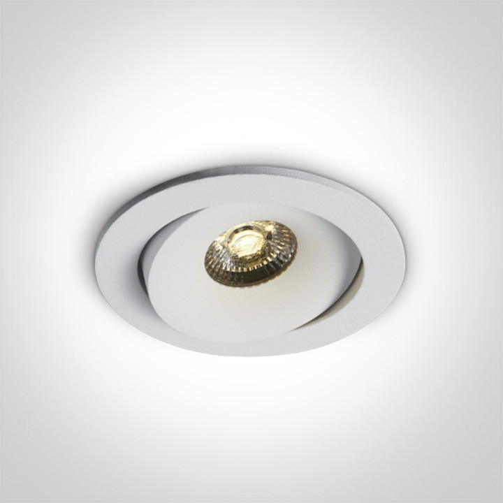 Точковий світильник One Light 11107P/W/W The IP54 COB Outdoor/Bathroom Range Die cast, 7 Вт, 530 лм, 3000K · One Light · one-light-11107p-w-w