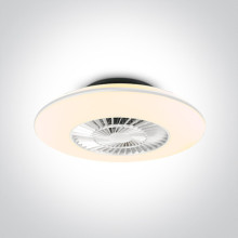 Люстра-вентилятор One Light 24002/W The Plafo Ceiling Fan, 30 Вт, 2600 лм, 3000-4000K-6000K · One Light · one-light-24002-w