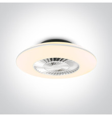 Люстра-вентилятор One Light 24002/W The Plafo Ceiling Fan, 30 Вт, 2600 лм, 3000-4000K-6000K