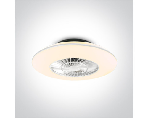 Люстра-вентилятор One Light 24002/W The Plafo Ceiling Fan, 30 Вт, 2600 лм, 3000-4000K-6000K
