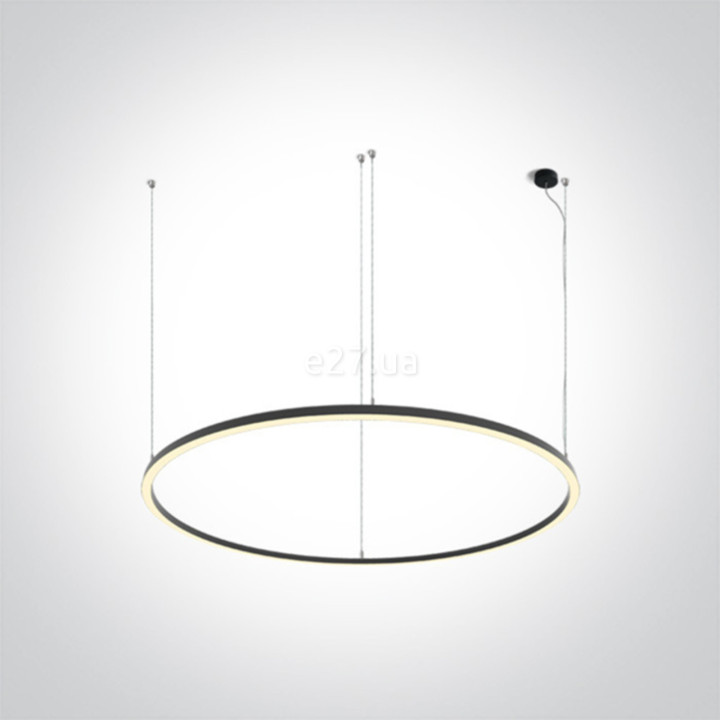 Підвісний світильник One Light 62156D/B/W LED Circle Rings, 100 Вт, 6500 лм, 3000K · One Light · one-light-62156d-b-w