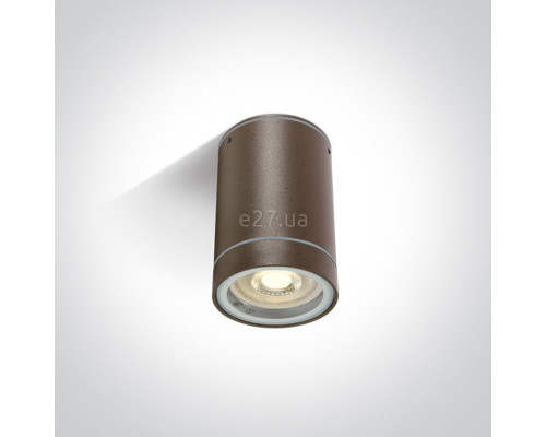 Точковий світильник One Light 67130C/BR GU10 Outdoor Cylinder Rust Brown