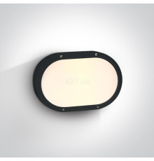 Настінний світильник One Light 67204B/B The Round E27 Outdoor Plafo Die cast