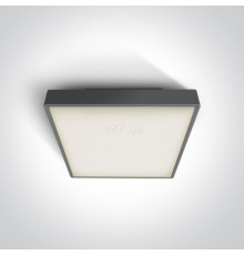 Стельовий світильник One Light 67282AN/AN/W The LED Plafo Outdoor Square Plastic, 24 Вт, 1440 лм, 3000K