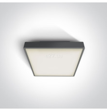 Стельовий світильник One Light 67282N/AN/W The LED Plafo Outdoor Square Plastic, 16 Вт, 960 лм, 3000K