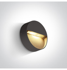 Настінний світильник One Light 67359/AN/W Round Indoor/Outdoor Wall Dark Lights Die cast, 3 Вт, 200 лм, 3000K