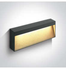 Настінний світильник One Light 67359B/AN/W Square Indoor/Outdoor Wall Dark Lights Die cast, 7 Вт, 400 лм, 3000K
