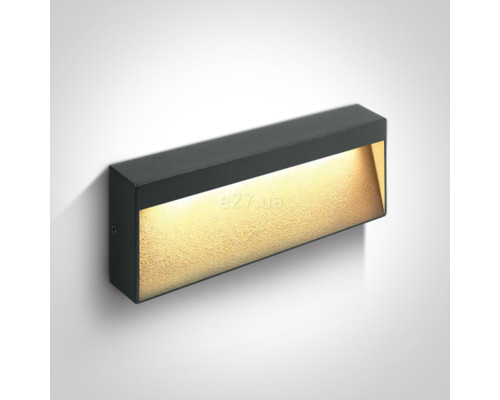 Настінний світильник One Light 67359B/AN/W Square Indoor/Outdoor Wall Dark Lights Die cast, 7 Вт, 400 лм, 3000K