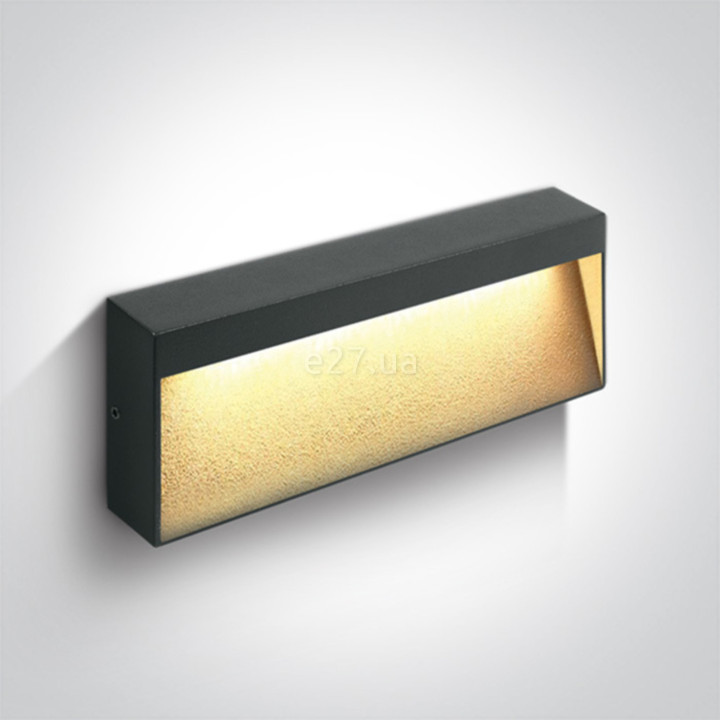 Настінний світильник One Light 67359B/AN/W Square Indoor/Outdoor Wall Dark Lights Die cast, 7 Вт, 400 лм, 3000K · One Light · one-light-67359b-an-w