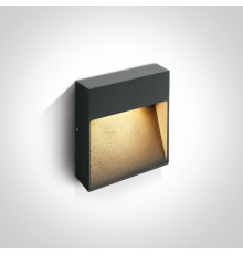 Настінний світильник One Light 67360A/AN/W Square Indoor/Outdoor Wall Dark Lights Die cast, 9 Вт, 350 лм, 3000K
