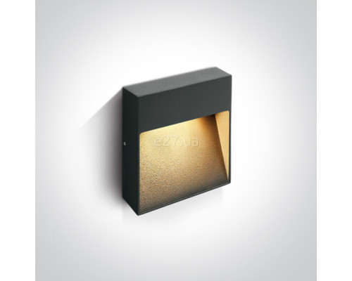 Настінний світильник One Light 67360A/AN/W Square Indoor/Outdoor Wall Dark Lights Die cast, 9 Вт, 350 лм, 3000K
