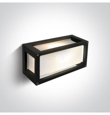 Настінний світильник One Light 67420/B Outdoor E27 Square Die cast