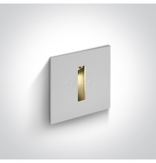 Настінний світильник One Light 68004/W/W Indoor/Outdoor Decorative Wall Recessed Aluminium, 3 Вт, 120 лм, 3000K