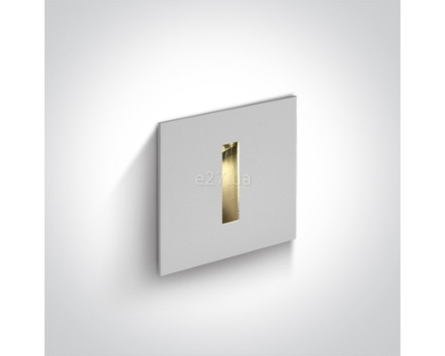 Настінний світильник One Light 68004/W/W Indoor/Outdoor Decorative Wall Recessed Aluminium, 3 Вт, 120 лм, 3000K