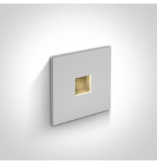 Настінний світильник One Light 68004A/W/W Indoor/Outdoor Decorative Wall Recessed Aluminium, 1 Вт, 40 лм, 3000K