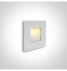 Настінний світильник One Light 68006N/W Dark Light Wall Recessed, 1 Вт, 80 лм, 3000K