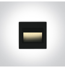 Настінний світильник One Light 68007/B/W Indoor Square Wall Recessed, 1.5 Вт, 70 лм, 3000K