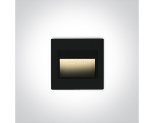 Настінний світильник One Light 68007/B/W Indoor Square Wall Recessed, 1.5 Вт, 70 лм, 3000K
