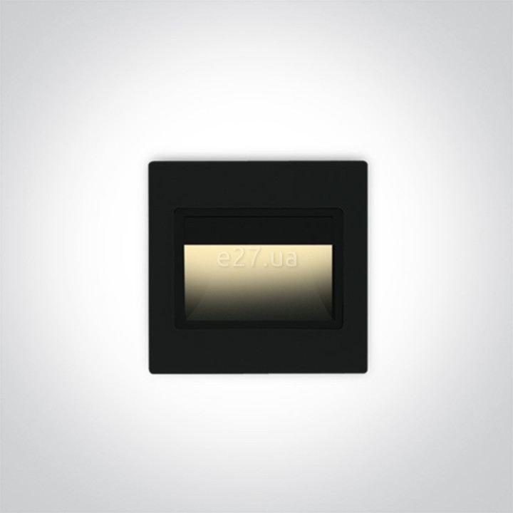 Настінний світильник One Light 68007/B/W Indoor Square Wall Recessed, 1.5 Вт, 70 лм, 3000K · One Light · one-light-68007-b-w