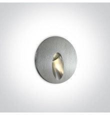 Настінний світильник One Light 68030/AL/W Indoor/Outdoor Dark Light Wall Recessed, 3 Вт, 3000K