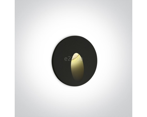 Настінний світильник One Light 68030/B/W Indoor/Outdoor Dark Light Wall Recessed, 3 Вт, 3000K