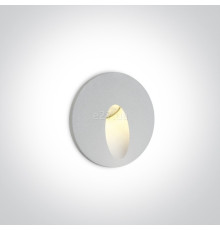 Настінний світильник One Light 68030/W/W Indoor/Outdoor Dark Light Wall Recessed, 3 Вт, 3000K