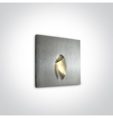 Настінний світильник One Light 68032/AL/W Indoor/Outdoor Dark Light Wall Recessed, 3 Вт, 3000K
