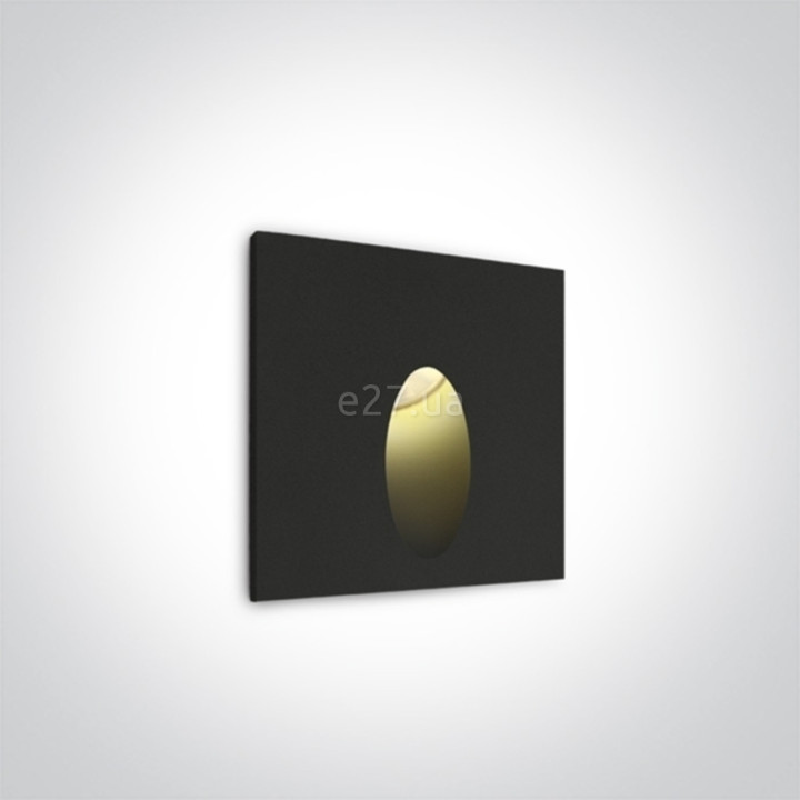 Настінний світильник One Light 68032/B/W Indoor/Outdoor Dark Light Wall Recessed, 3 Вт, 3000K · One Light · one-light-68032-b-w