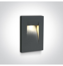 Настінний світильник One Light 68062/AN/W Outdoor Dark Light Wall Recessed Die cast, 3.6 Вт, 100 лм, 3000K