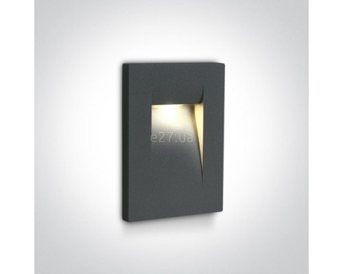 Настінний світильник One Light 68062/AN/W Outdoor Dark Light Wall Recessed Die cast, 3.6 Вт, 100 лм, 3000K