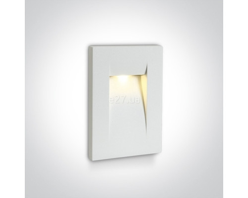 Настінний світильник One Light 68062/W/W Outdoor Dark Light Wall Recessed Die cast, 3.6 Вт, 100 лм, 3000K