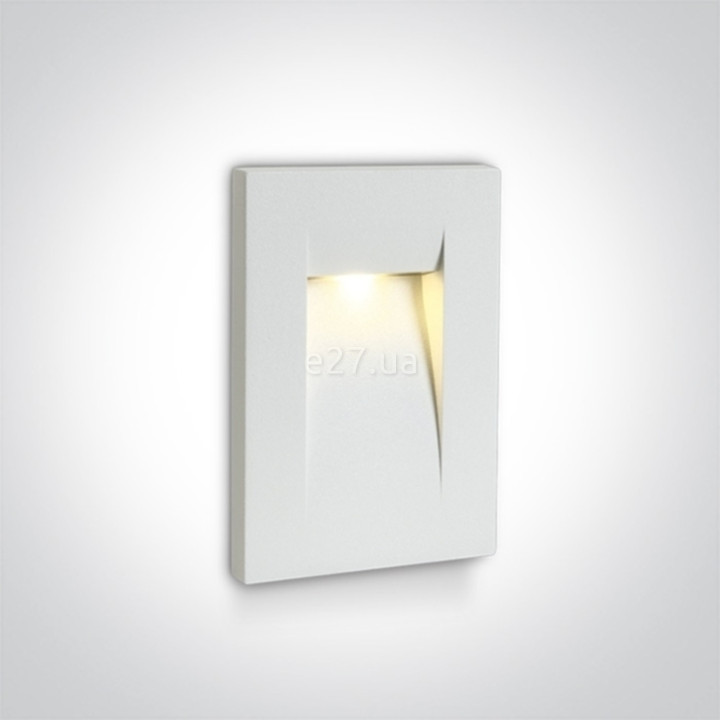 Настінний світильник One Light 68062/W/W Outdoor Dark Light Wall Recessed Die cast, 3.6 Вт, 100 лм, 3000K · One Light · one-light-68062-w-w