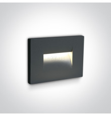 Настінний світильник One Light 68064/AN/W Outdoor Dark Light Wall Recessed Die cast, 3.6 Вт, 85 лм, 3000K