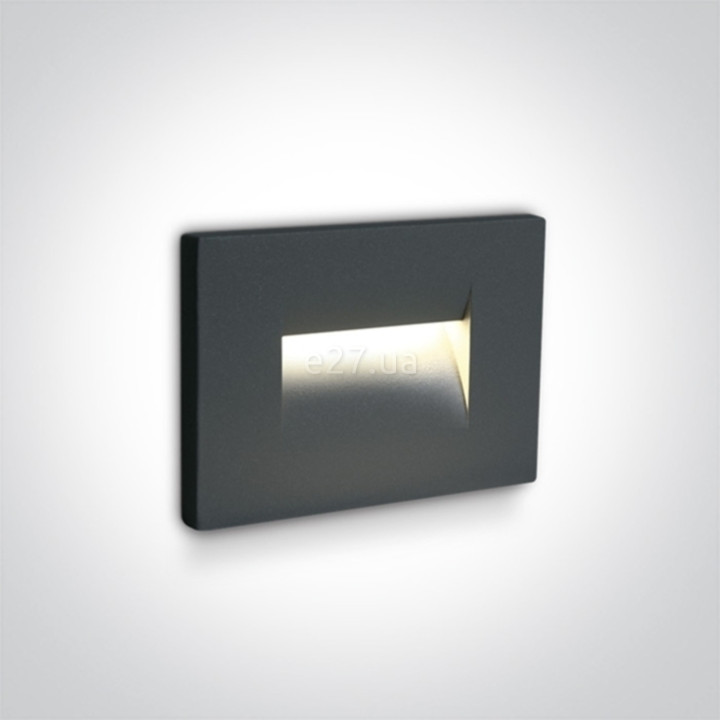 Настінний світильник One Light 68064/AN/W Outdoor Dark Light Wall Recessed Die cast, 3.6 Вт, 85 лм, 3000K · One Light · one-light-68064-an-w