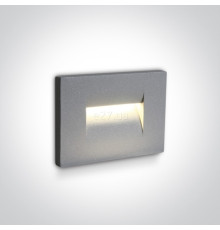 Настінний світильник One Light 68064/G/W Outdoor Dark Light Wall Recessed Die cast, 3.6 Вт, 85 лм, 3000K