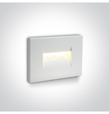 Настінний світильник One Light 68064/W/W Outdoor Dark Light Wall Recessed Die cast, 3.6 Вт, 85 лм, 3000K