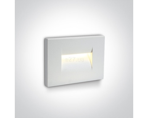 Настінний світильник One Light 68064/W/W Outdoor Dark Light Wall Recessed Die cast, 3.6 Вт, 85 лм, 3000K