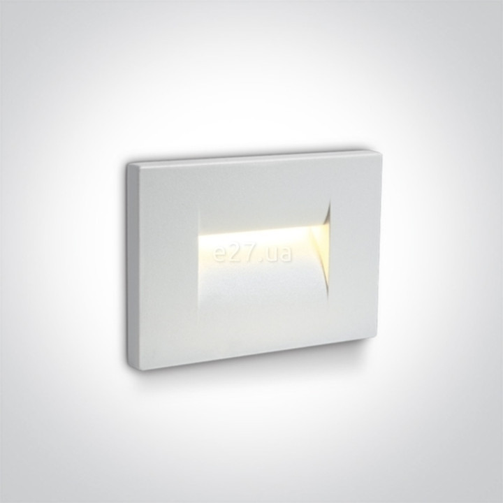 Настінний світильник One Light 68064/W/W Outdoor Dark Light Wall Recessed Die cast, 3.6 Вт, 85 лм, 3000K · One Light · one-light-68064-w-w