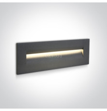 Настінний світильник One Light 68066/AN/W Outdoor Dark Light Wall Recessed Die cast, 8.5 Вт, 160 лм, 3000K