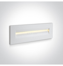 Настінний світильник One Light 68066/W/W Outdoor Dark Light Wall Recessed Die cast, 8.5 Вт, 160 лм, 3000K