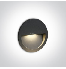 Настінний світильник One Light 68068/AN/W Outdoor Dark Light Wall Recessed Die cast, 3 Вт, 300 лм, 3000K