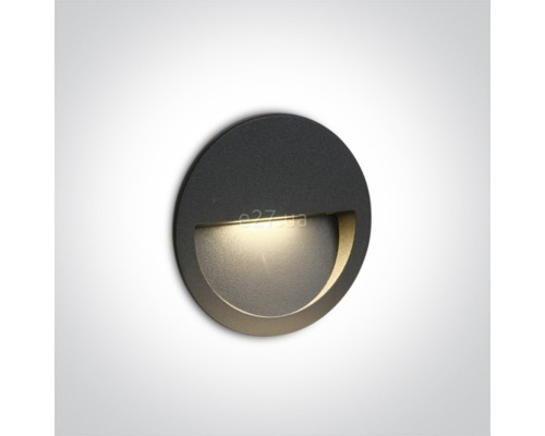 Настінний світильник One Light 68068/AN/W Outdoor Dark Light Wall Recessed Die cast, 3 Вт, 300 лм, 3000K