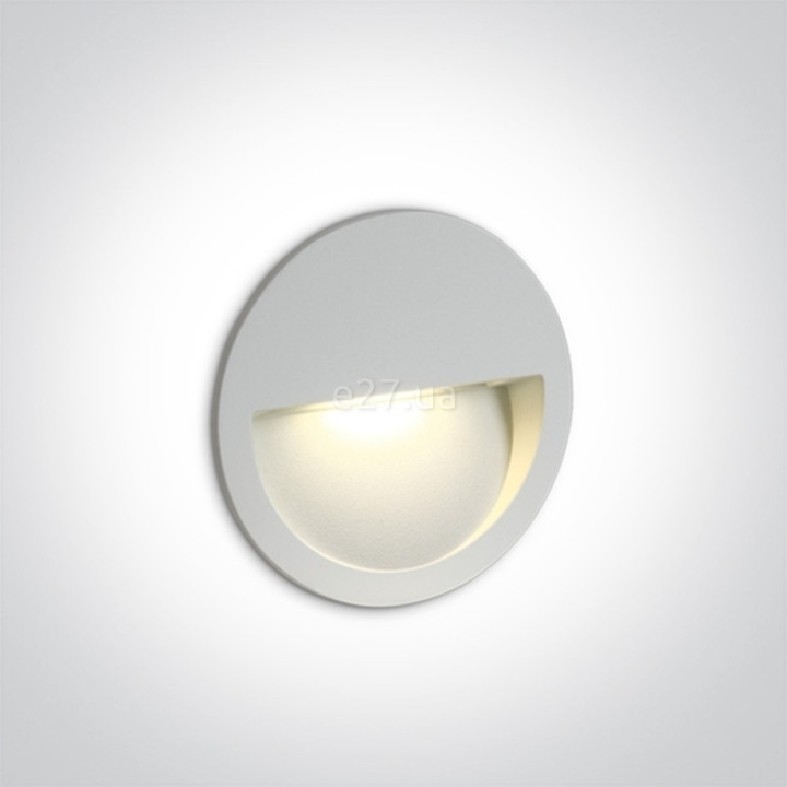 Настінний світильник One Light 68068/W/W Outdoor Dark Light Wall Recessed Die cast, 3 Вт, 300 лм, 3000K · One Light · one-light-68068-w-w