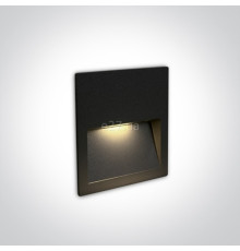 Настінний світильник One Light 68068A/B/W Outdoor Dark Light Wall Recessed Die cast, 4 Вт, 300 лм, 3000K