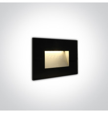 Настінний світильник One Light 68076/B/W The Glass Face Recessed Lights, 3 Вт, 200 лм, 3000K